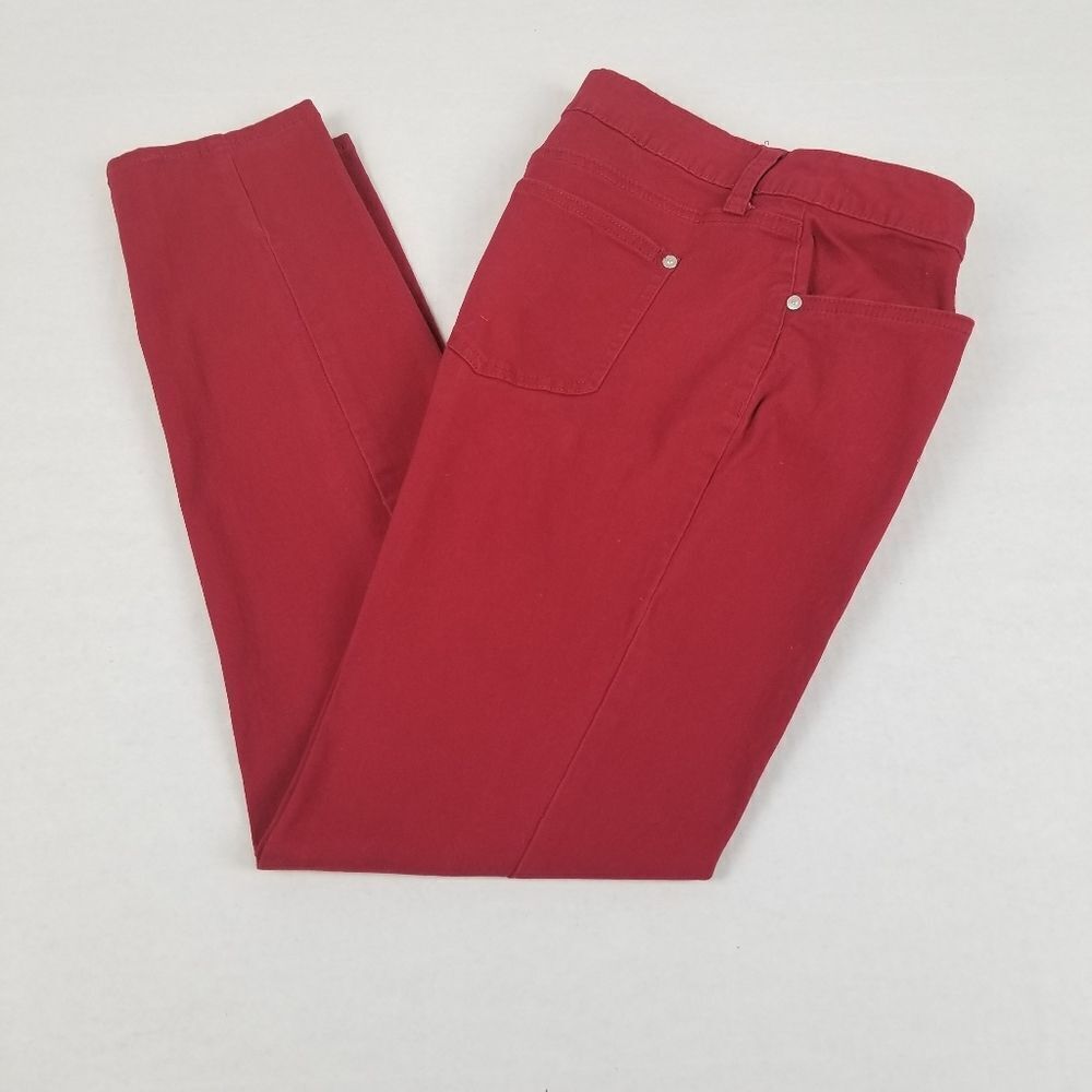 New Directions 44-Pocket Red Denim‎ Jeans Size 8